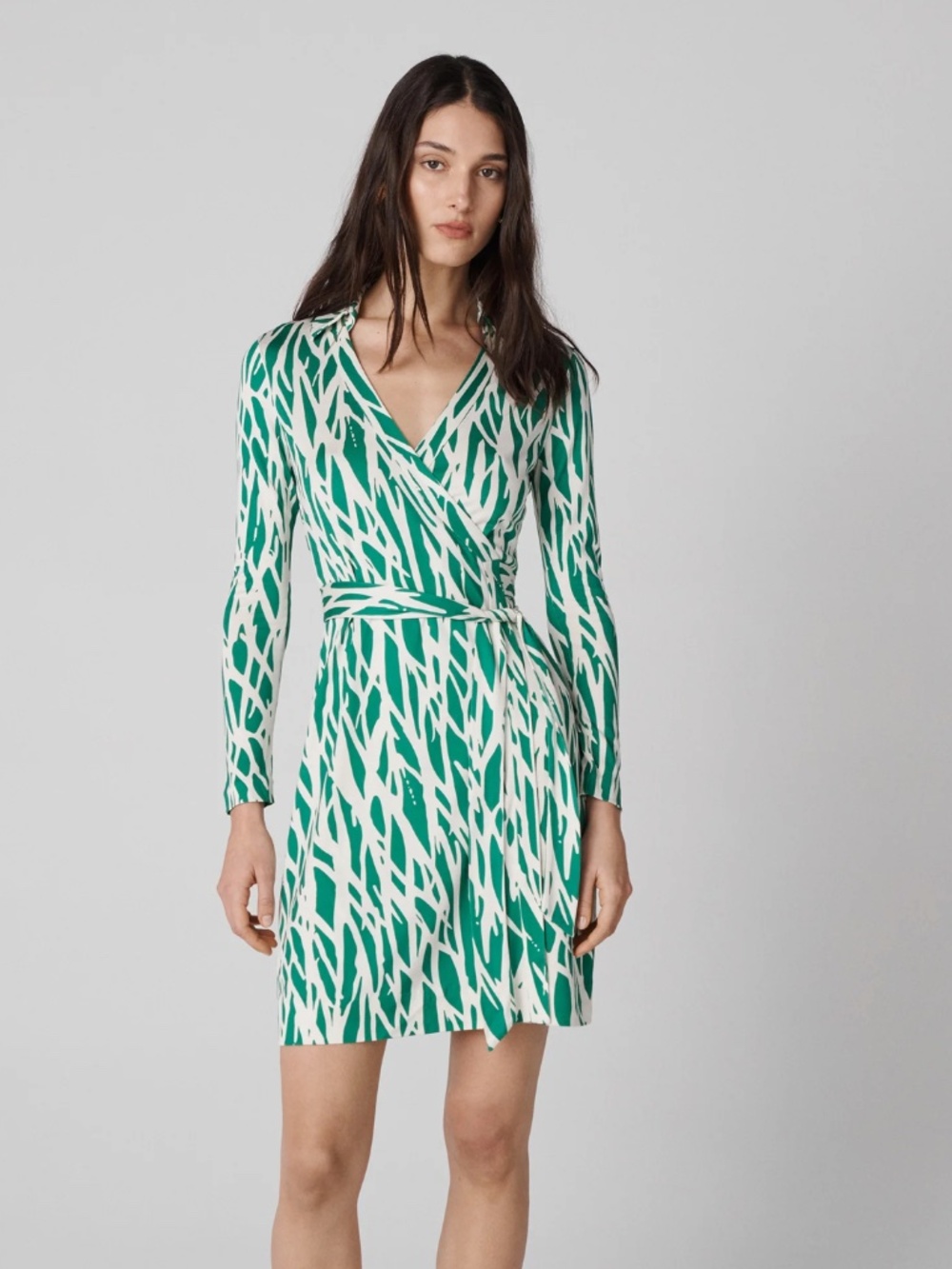 Diane von Furstenberg "New Jeanne" Silk Jersey Wrap Dress
